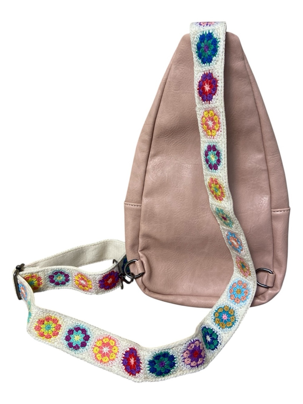 Sam & Hadley Blush Pink Stud-Accent Crossbody Sling Bag New - Picture 3 of 6